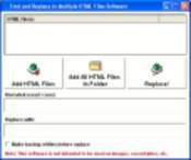 Find and Replace in Multiple HTML Files Software 7.0