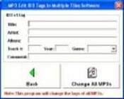 MP3 Edit ID3 Tags In Multiple Files Software 7.0